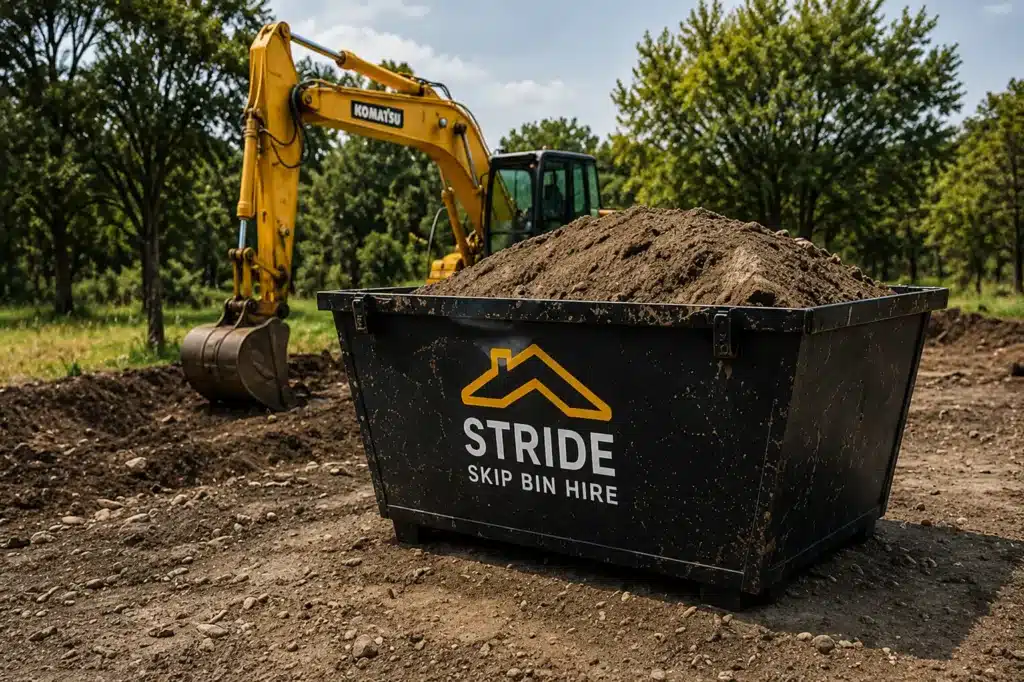 Clean Fill Excavator Stride Skip Bins