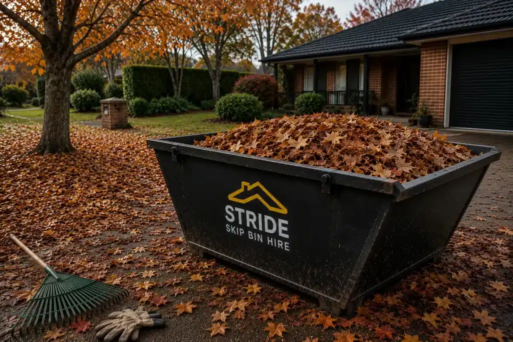 Green Waste Autumn Leaves Stride Skip Bins
